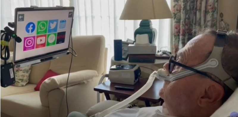 Ildefonso se comunica con sus ojos: la tecnología que cambia vidas