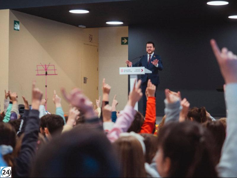 Aragonès celebra el acuerdo en educación como el restablecimiento de las condiciones de los docentes.