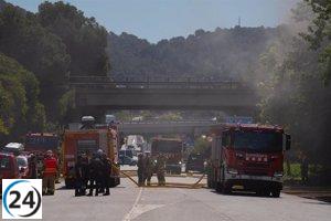 Nuevo camino habilitado en Montcada i Reixac a causa del incendio en la N-150