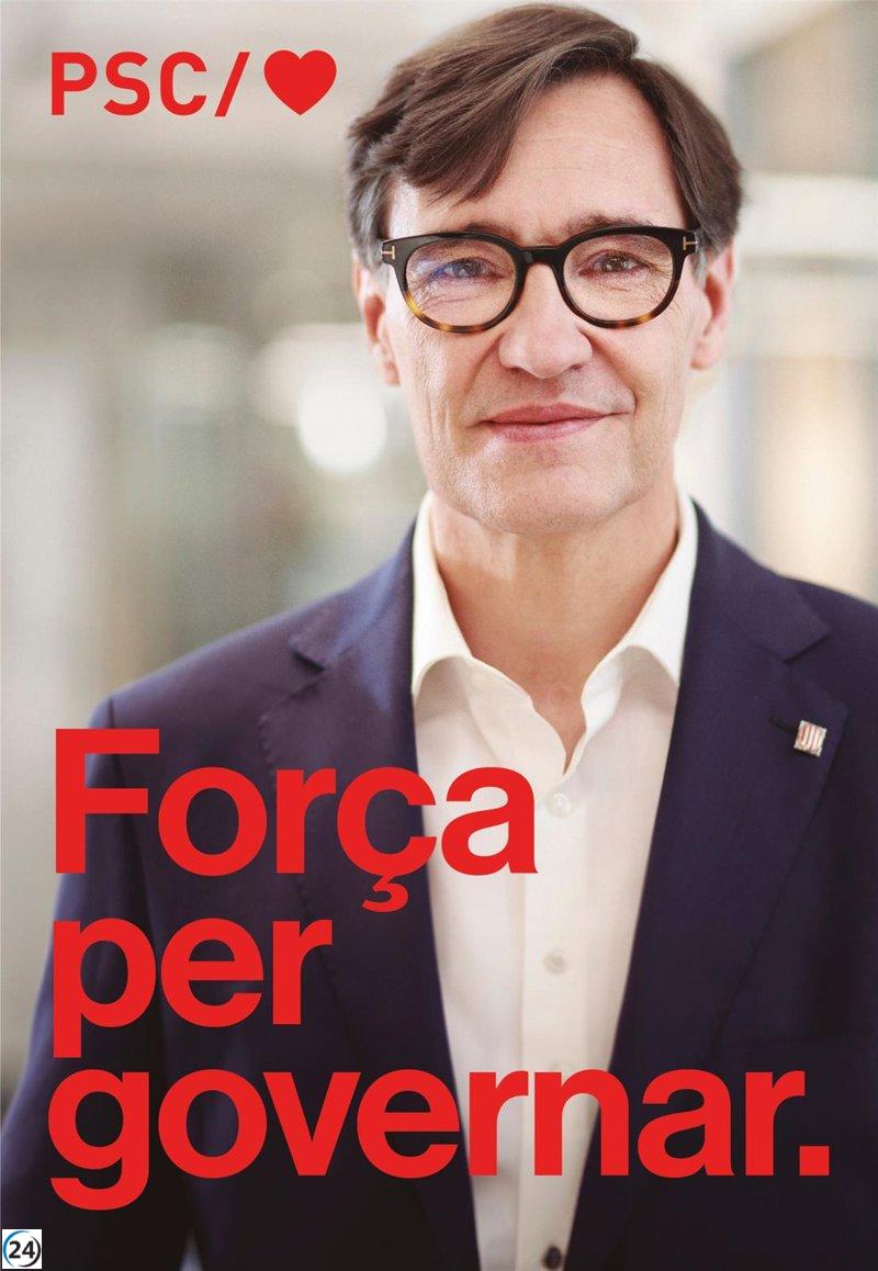 Sánchez se une a la campaña electoral del PSC en Cataluña con el lema 'Força per governar'