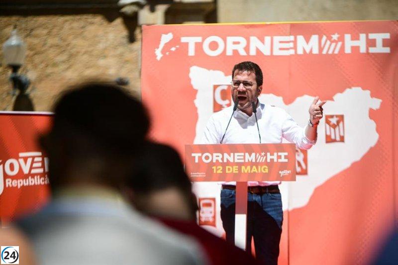 Aragonès llama a concentrar el voto en ERC para frenar al PSC conservador.