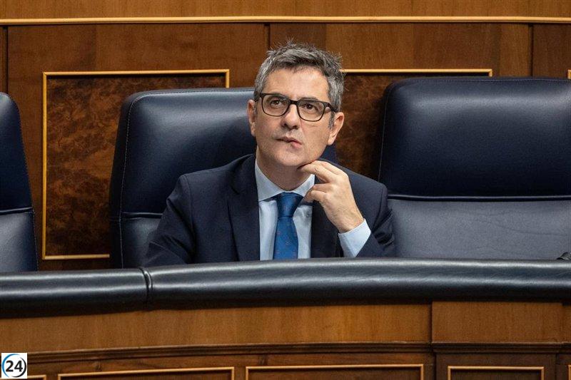 Bolaños denuncia al PP por utilizar tácticas de ultraderecha para intimidar a políticos.