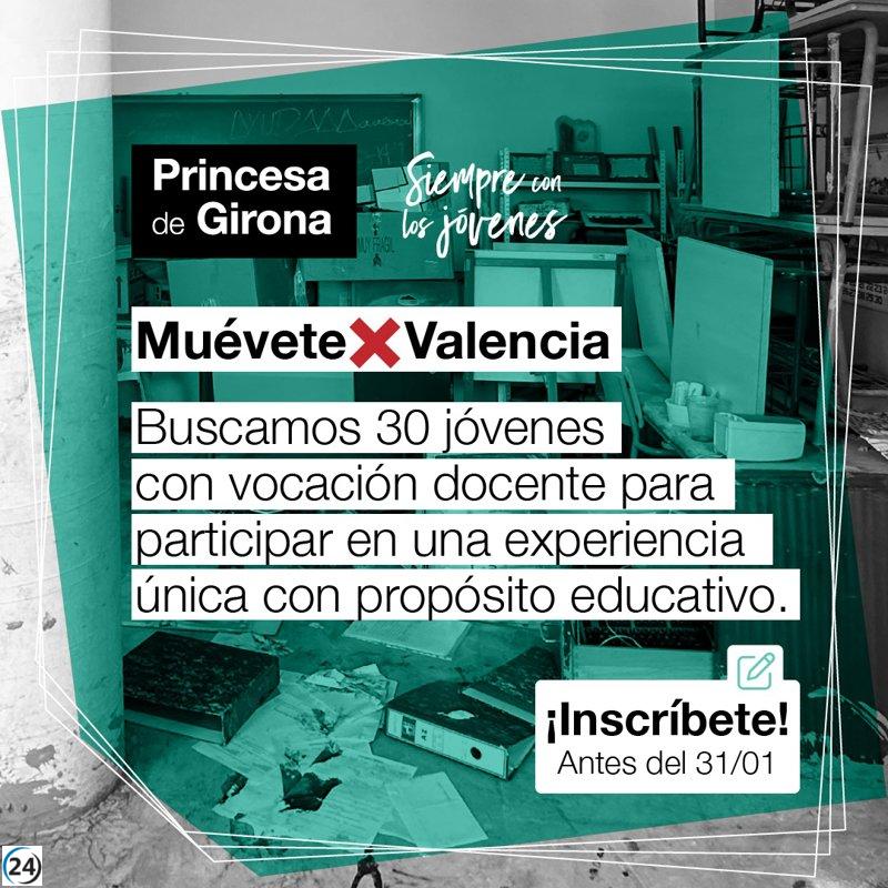 La Fundación Princesa de Girona recluta 30 jóvenes voluntarios para apoyar a escuelas impactadas por la DANA.