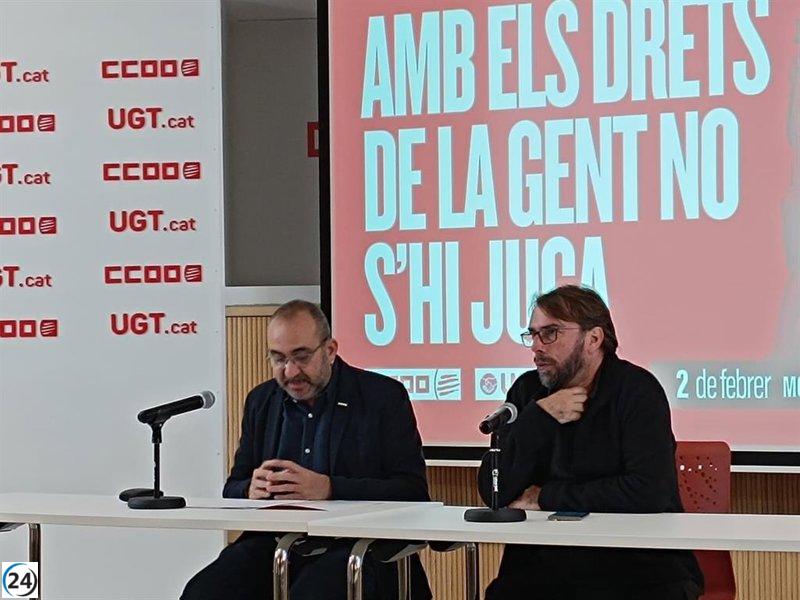 CC.OO. y UGT de Catalunya organizan protestas este domingo contra el decreto ómnibus: 