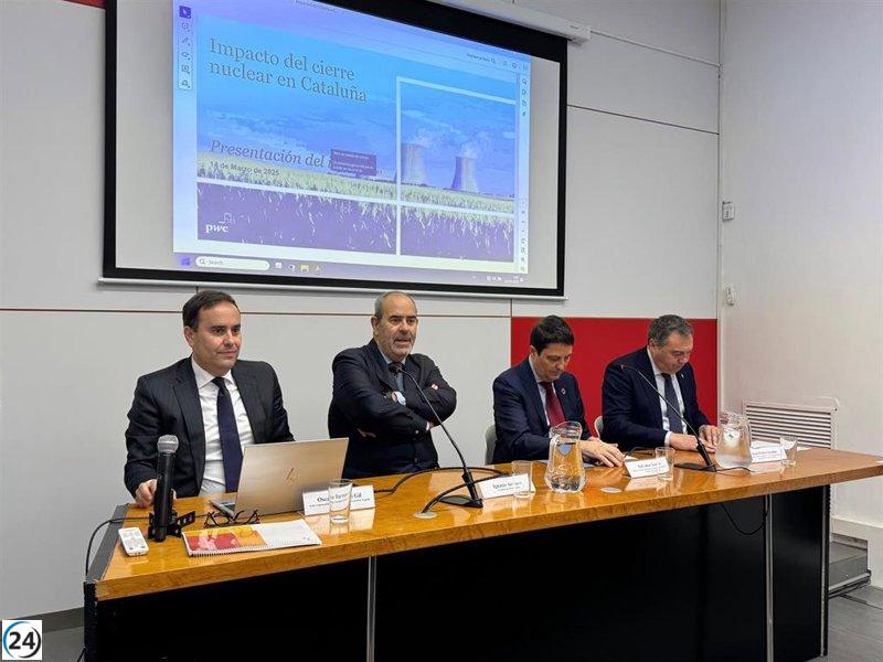 Cataluña, la comunidad autónoma más golpeada por el cierre de la central nuclear en España, revela un estudio de PwC.