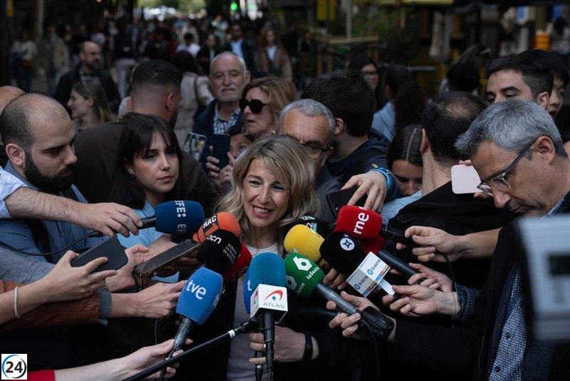 Yolanda Díaz exige a Marlaska cancelar la compra de municiones a Israel.
