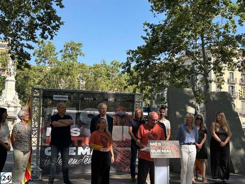 Movilización unitaria por la independencia en la Diada, convocada por ANC, Òmnium y otras organizaciones.