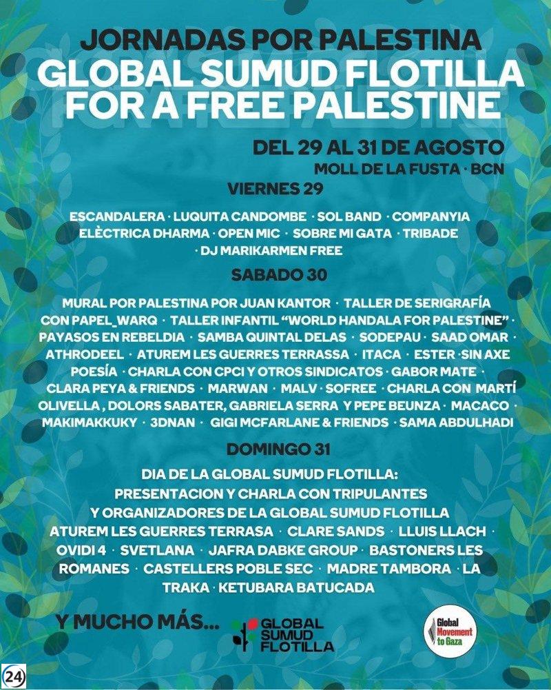 Greta Thunberg y Ada Colau emprenden viaje desde Barcelona hacia Gaza en una Flotilla solidaria.