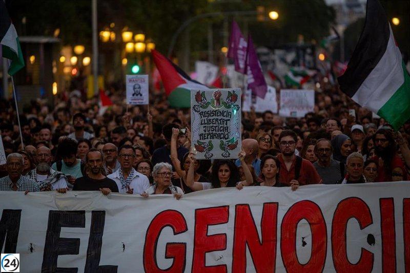 Miles se movilizan en Barcelona en solidaridad con Palestina y la Flotilla hacia Gaza.