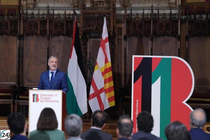 Barcelona asigna 1,5 millones de euros a apoyar a las ciudades palestinas, que se integran como su distrito 11.