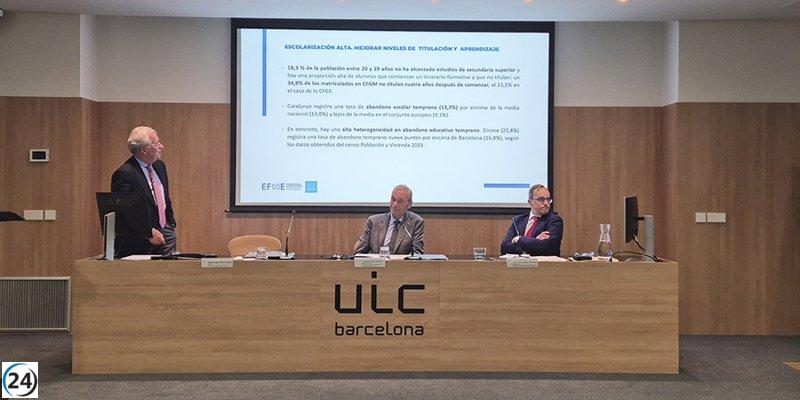 Informe revela que, a pesar de una escolarización casi total, Catalunya presenta una sorprendente baja titulación.