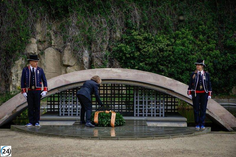 Illa, Rull y Collboni rinden homenaje a Lluís Companys en el 85º aniversario de su ejecución.