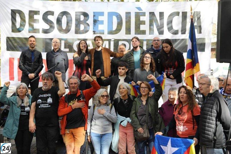 La ANC celebra en Urquinaona la defensa del independentismo y la respuesta a la sentencia del 'procés'.