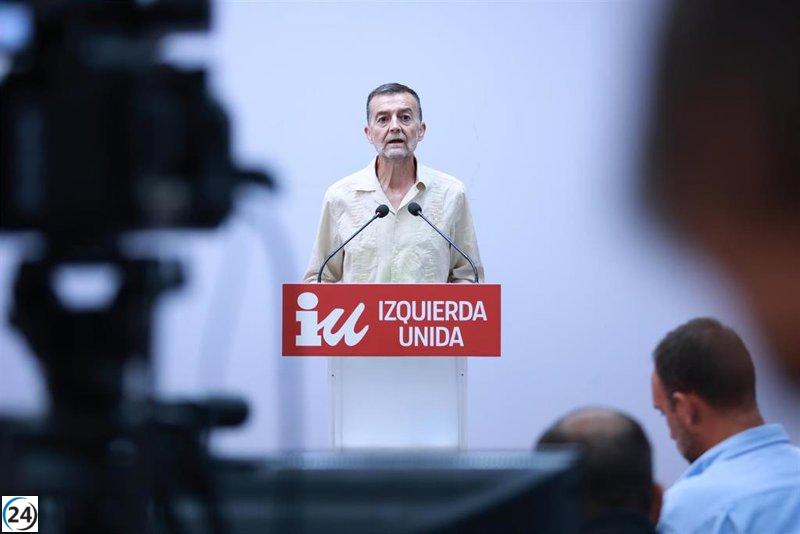 Maíllo (IU) promete una coalición de izquierdas para las elecciones de 2027.