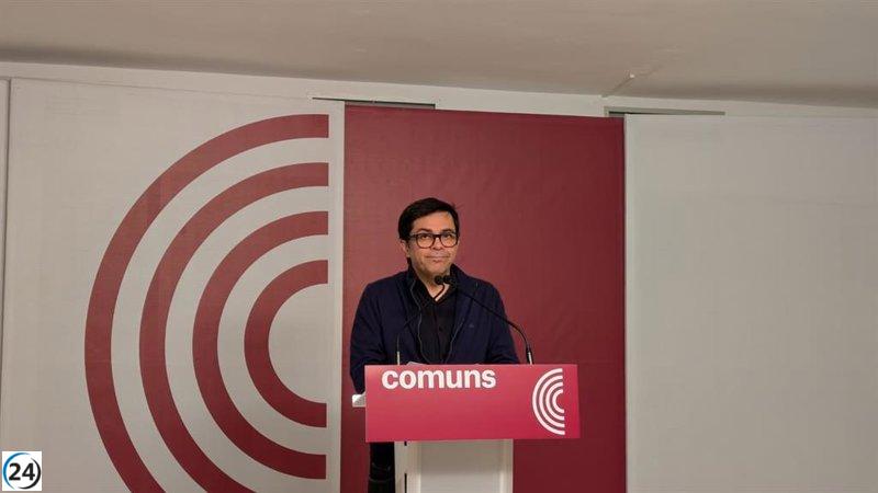 Pisarello (Comuns) advierte a Junts sobre el peligro de un gobierno de PP y Vox.