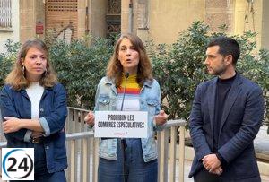 Comuns propondrá una legislación para que los municipios limiten la compra especulativa de viviendas.