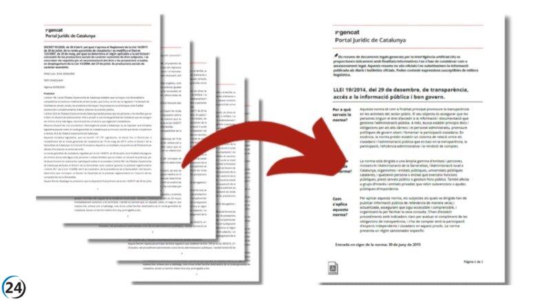 El Govern utiliza IA para simplificar 16,000 normativas legales.