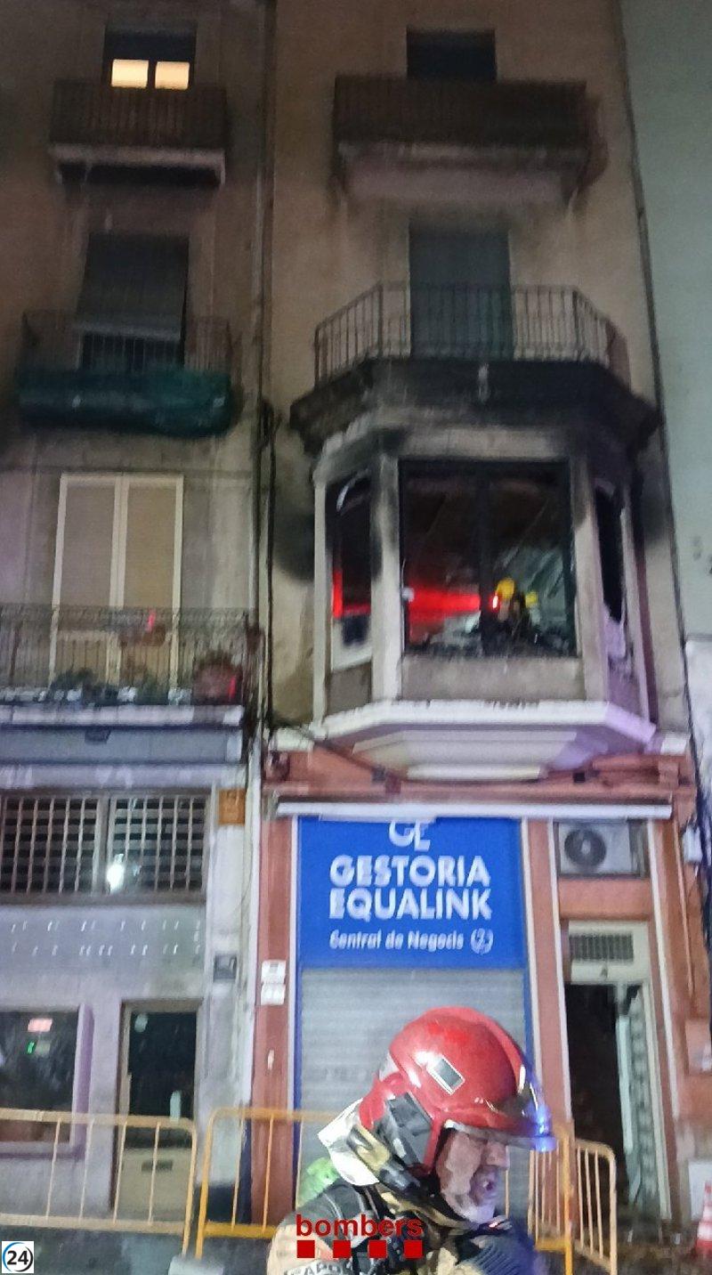Incendio en Figueres deja 7 heridos, incluyendo 3 niños.