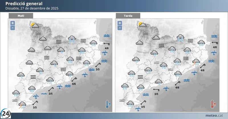 El sábado, el temporal impactará con más fuerza en el este de Catalunya y su litoral.