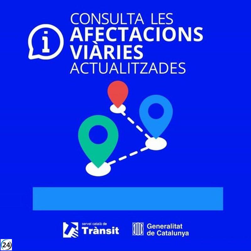 Carreteras en Cataluña sufren interrupciones por las inclemencias del tiempo.