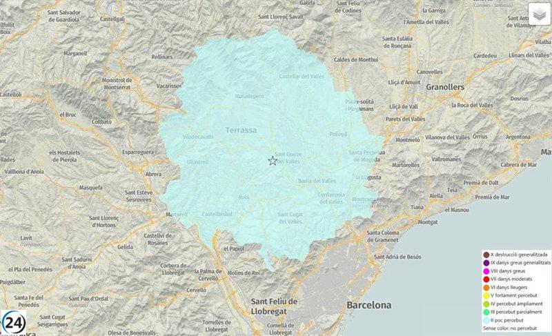Terremoto de 2,7 grados sacude el Vallès Occidental en Barcelona durante la madrugada.
