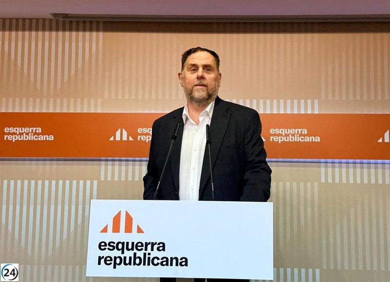 Junqueras (ERC) llama a la unidad de fuerzas para respaldar el pacto de financiación.