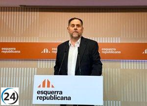 Junqueras (ERC) llama a la unidad de fuerzas para respaldar el pacto de financiación.