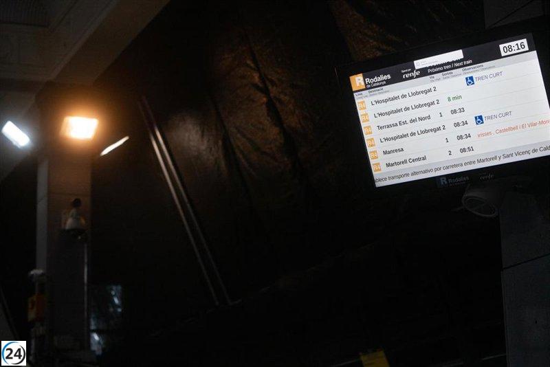 Rodalies operará este lunes en la R2 y con servicio limitado en las líneas R1 y R4.