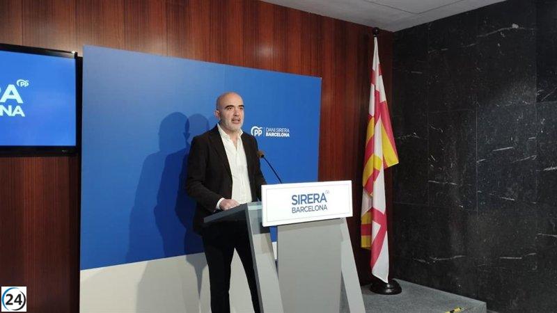 Sirera (PP) reprocha a Collboni su liderazgo errático y lo acusa de ser un puppet de Illa y Sánchez.