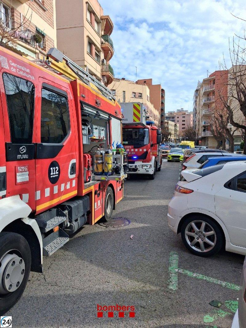 Fallece un hombre con discapacidad en incendio de un inmueble en Tarragona.