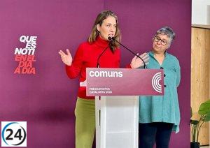 Los Comuns instan al Govern a frenar la especulación inmobiliaria.