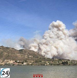 Controlado incendio en zona entre Lleida y Zaragoza.