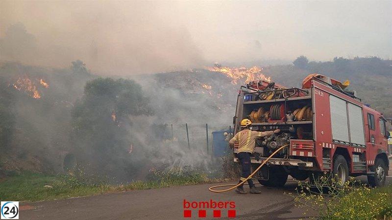 El fuego en Portbou está estabilizado y se espera el control para el lunes, según Bombers.