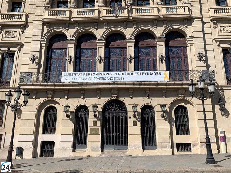 Junta Electoral exige a alcalde de Lleida retirar pancarta en apoyo a presos políticos.