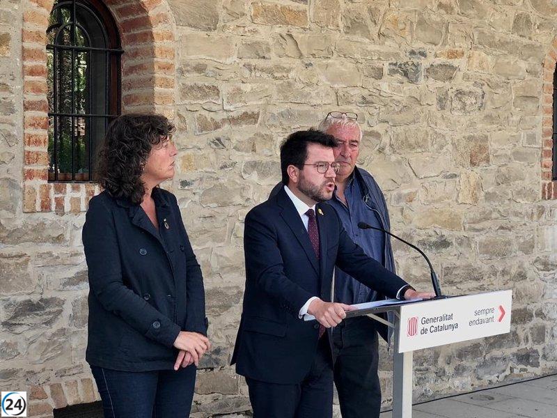 Aragonès exige al Gobierno que financie el 40% de la modernización del Canal d'Urgell.