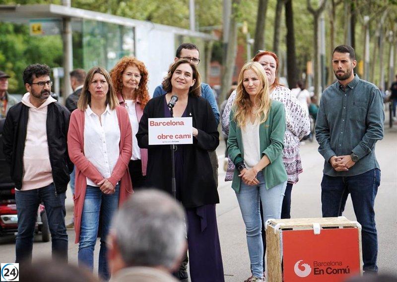 Colau promete finalizar la unión del tranvía en la Diagonal en 4 años.