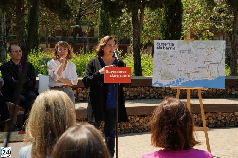 Colau propone ampliar modelo de 'supermanzana' en Barcelona.