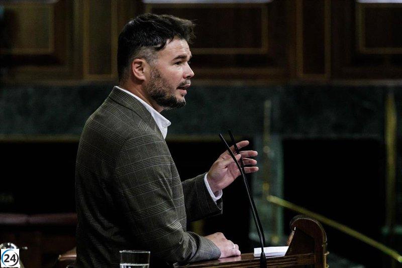 Rufián urge al independentismo a acordar el costo para investir a Sánchez.