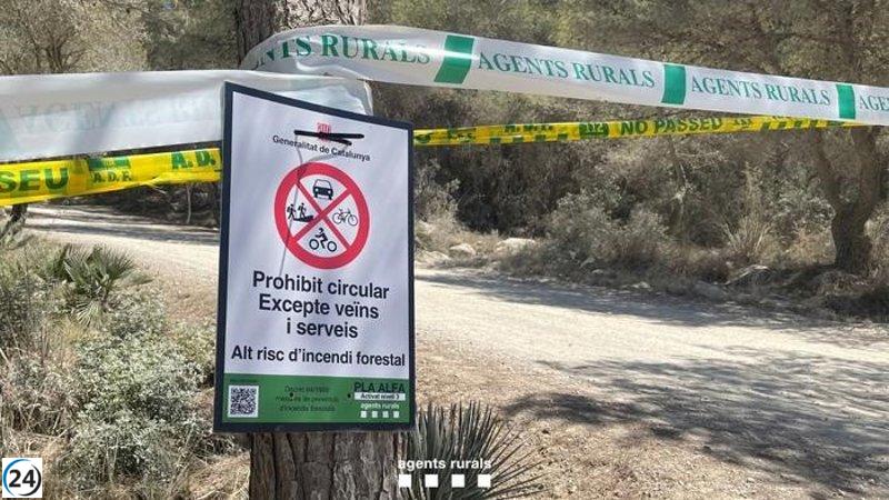 El Govern cerrará áreas naturales catalanas por riesgo de incendio