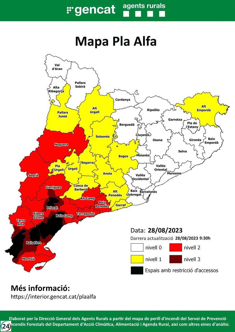 Varias comarcas catalanas en 