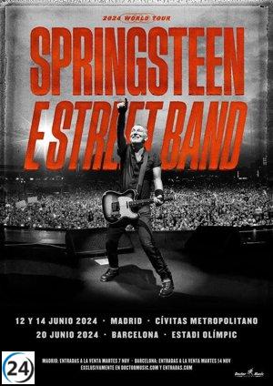 Bruce Springsteen deslumbrará con su música en Madrid y Barcelona en una imperdible gira europea en junio de 2024.