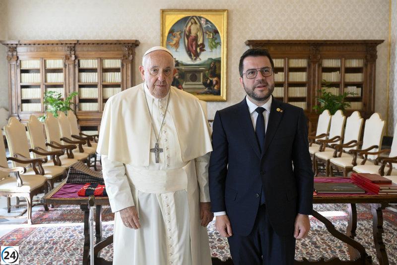 Aragonès y el Papa abogan por soluciones diplomáticas en el conflicto Israel-Gaza