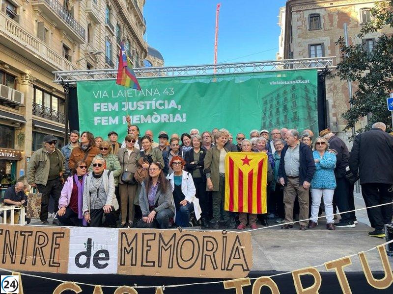 Exigen que la comisaría de Via Laietana de Barcelona se convierta en un centro de memoria, un clamor respaldado por un centenar de personas.