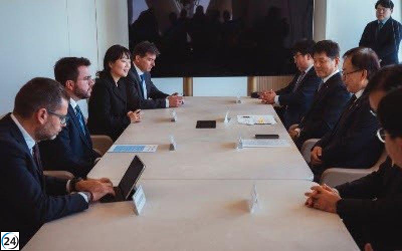 Aragonès asegura una inversión de 1.200 millones de Lotte en Montroig, Tarragona.